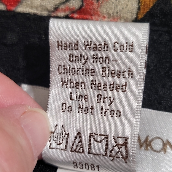 Draper's & Damon's Floral Mandarin Duster Coat Size XL Textured Long Sleeve - Picture 12 of 12